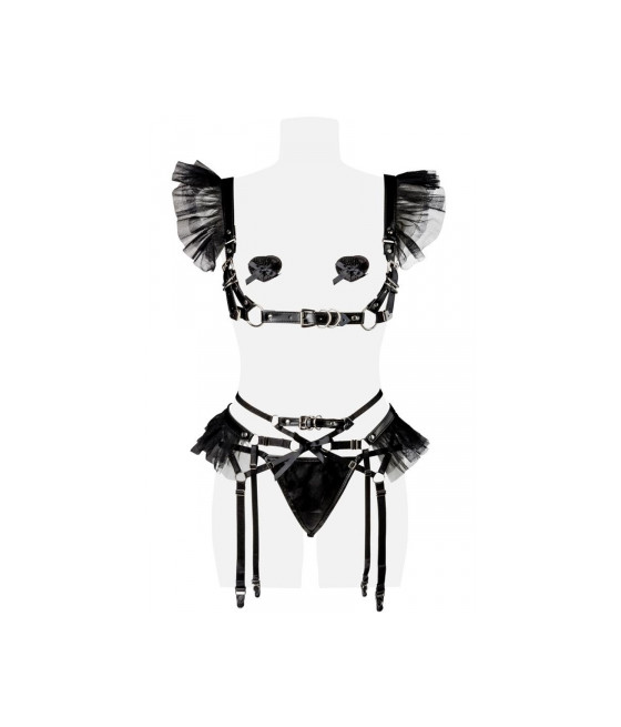 Ensemble burlesque 4 pièces - Grey Velvet