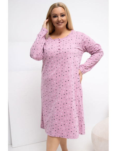 Chemise de nuit Plus Size Élégante en Coton