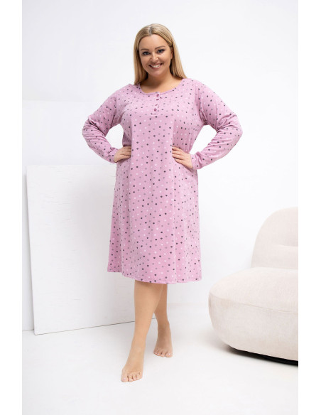 Chemise de nuit Plus Size Élégante en Coton