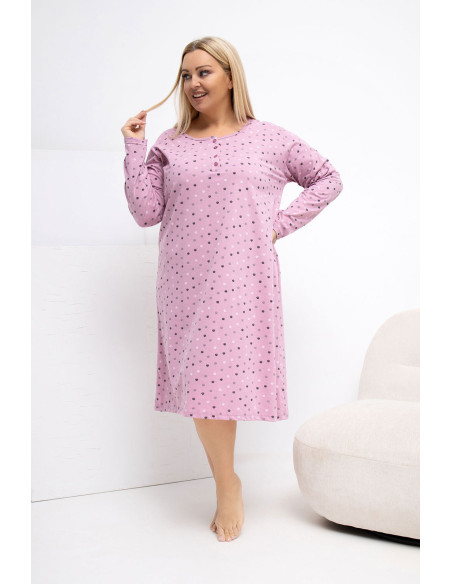 Chemise de nuit Plus Size Élégante en Coton