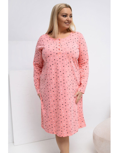 Chemise de nuit Plus Size Élégante en Coton