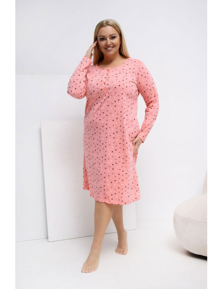 Chemise de nuit Plus Size Élégante en Coton