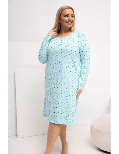 Chemise de nuit Plus Size Élégante en Coton