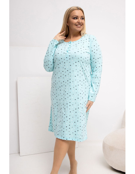 Chemise de nuit Plus Size Élégante en Coton
