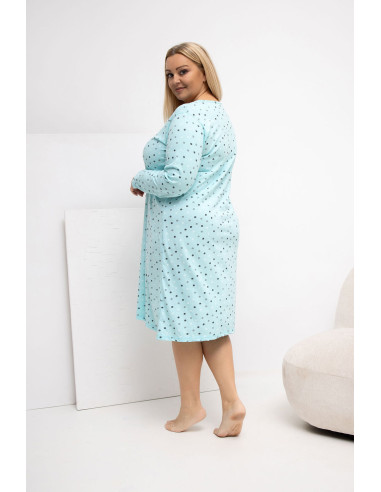 Chemise de nuit Plus Size Élégante en Coton