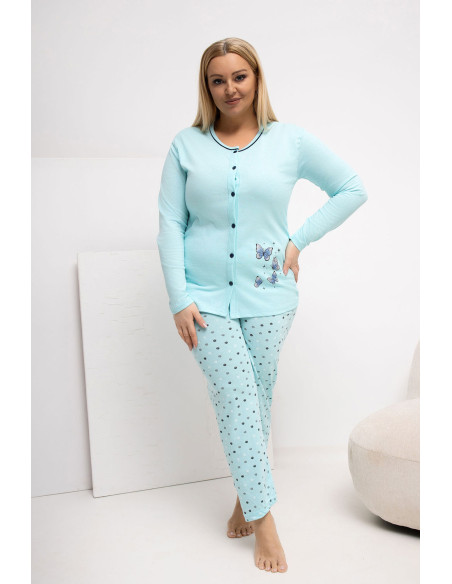 Pyjama Taille Plus Élégant en Coton