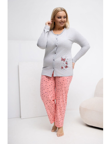 Pyjama Taille Plus Élégant en Coton