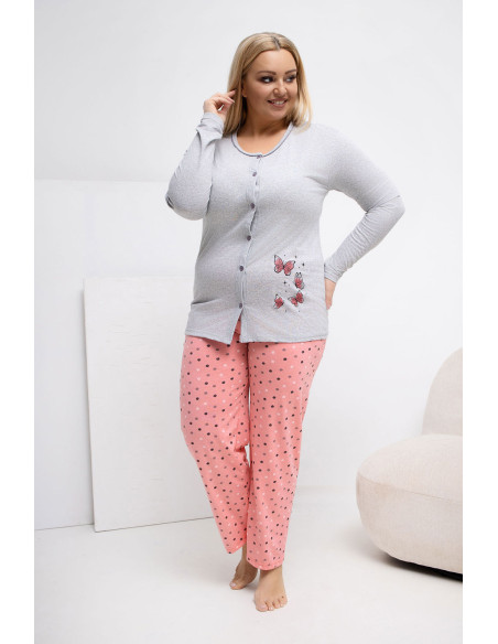 Pyjama Taille Plus Élégant en Coton