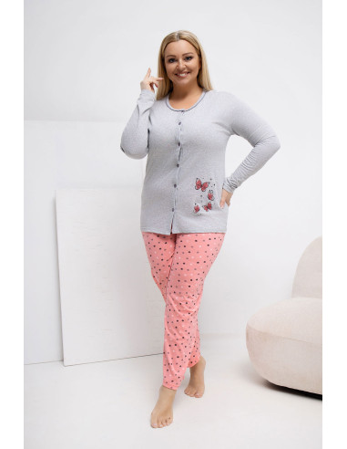 Pyjama Taille Plus Élégant en Coton