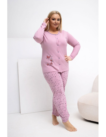 Pyjama Taille Plus Élégant en Coton