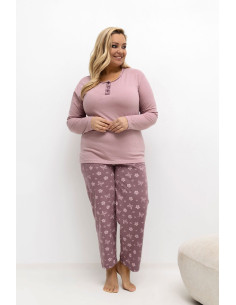 Pyjama Taille Plus Élégant en Coton