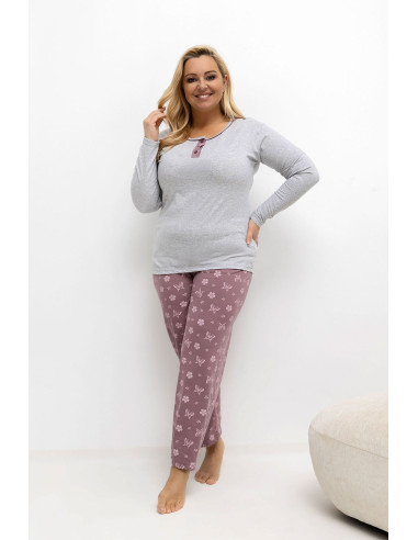 Pyjama Taille Plus Élégant en Coton