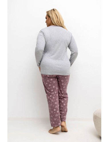 Pyjama Taille Plus Élégant en Coton