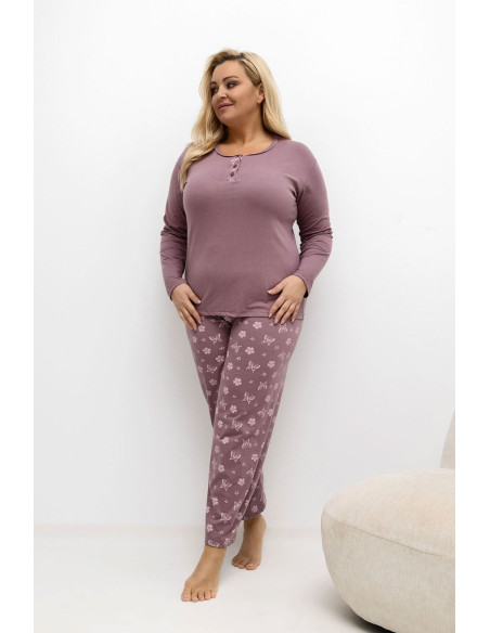 Pyjama Taille Plus Élégant en Coton