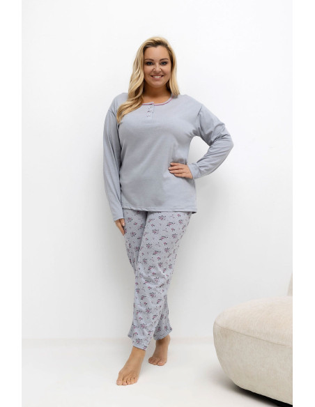 Pyjama Taille Plus Élégant en Coton