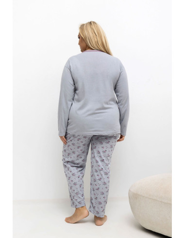 Pyjama Taille Plus Élégant en Coton