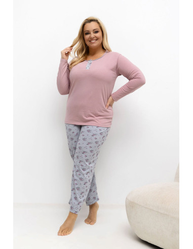 Pyjama Taille Plus Élégant en Coton