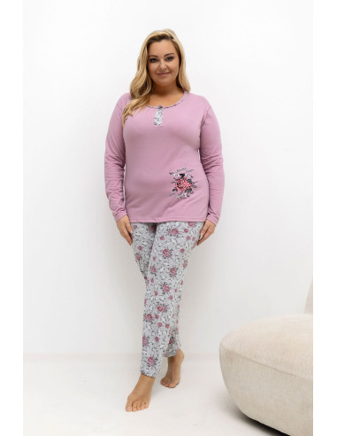Pyjama Taille Plus Élégant en Coton