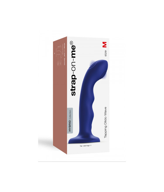 Vibro Tapping dildo wave bleu - Strap on Me