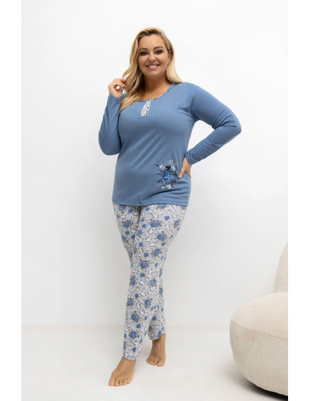 Pyjama Taille Plus Élégant en Coton
