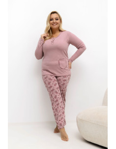 Pyjama Taille Plus Floral en Coton