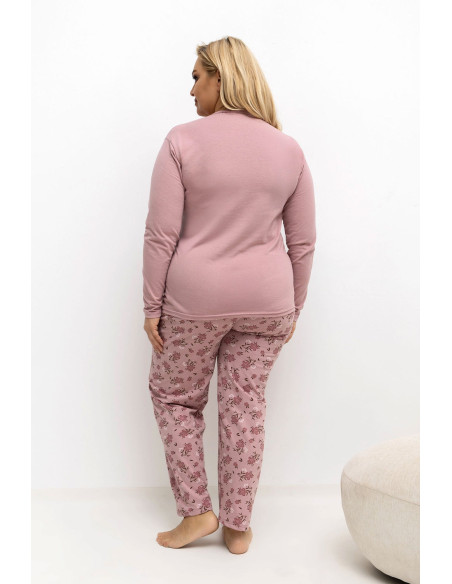 Pyjama Taille Plus Floral en Coton
