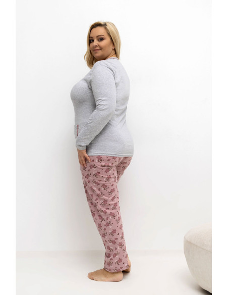 Pyjama Taille Plus Floral en Coton