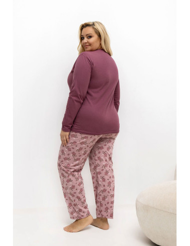 Pyjama Taille Plus Floral en Coton