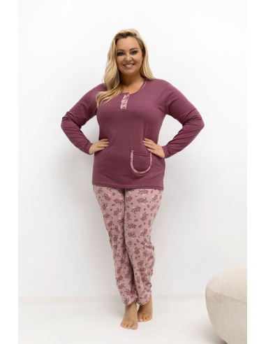 Pyjama Taille Plus Floral en Coton