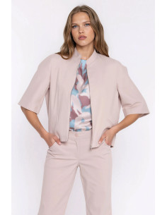Veste en jean Classique en Coton Beige
