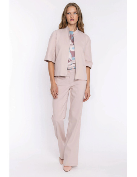 Veste en jean Classique en Coton Beige