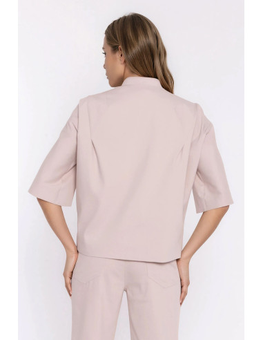 Veste en jean Classique en Coton Beige