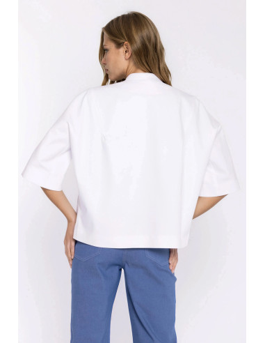 Veste en jean Classique en Coton Blanche