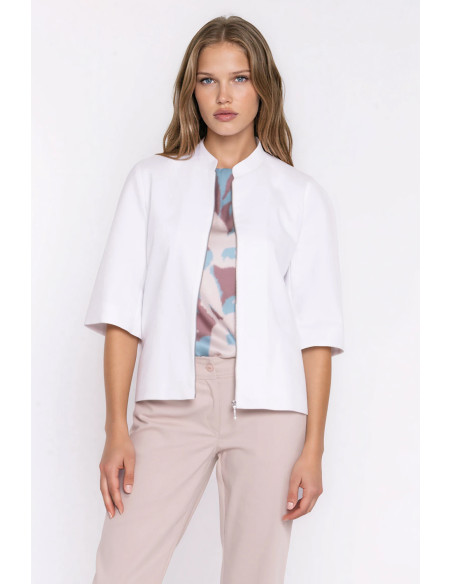 Veste en jean Classique en Coton Blanche