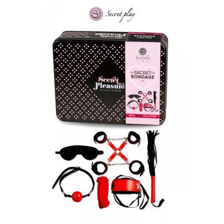 Kit BDSM 8 pièces - Rouge & Noir