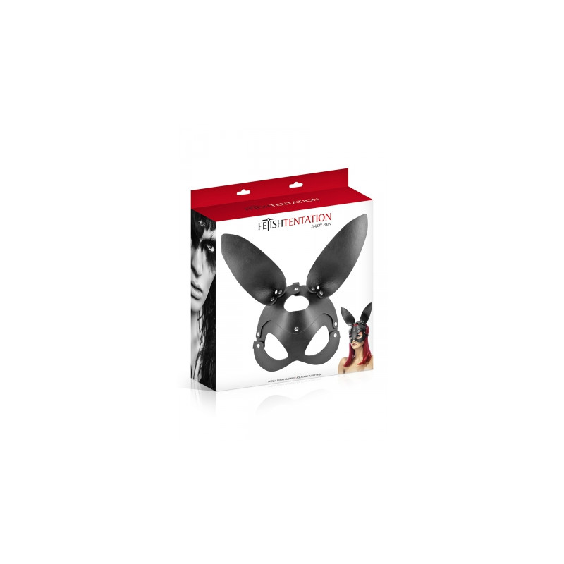 Masque bunny simili cuir réglable - Fetish Tentation