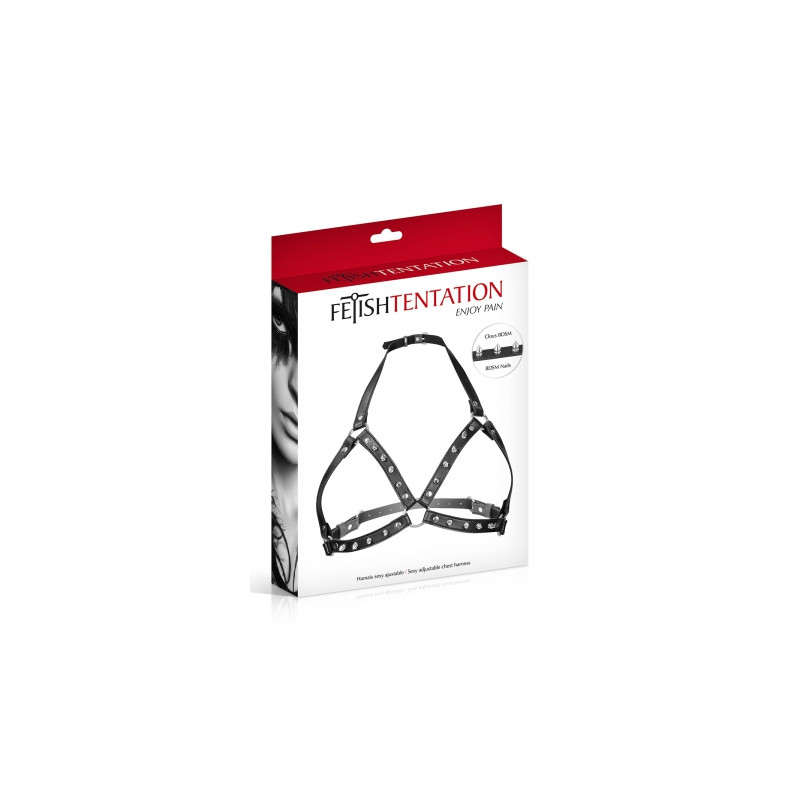 Harnais poitrine à pointes - Fetish Tentation