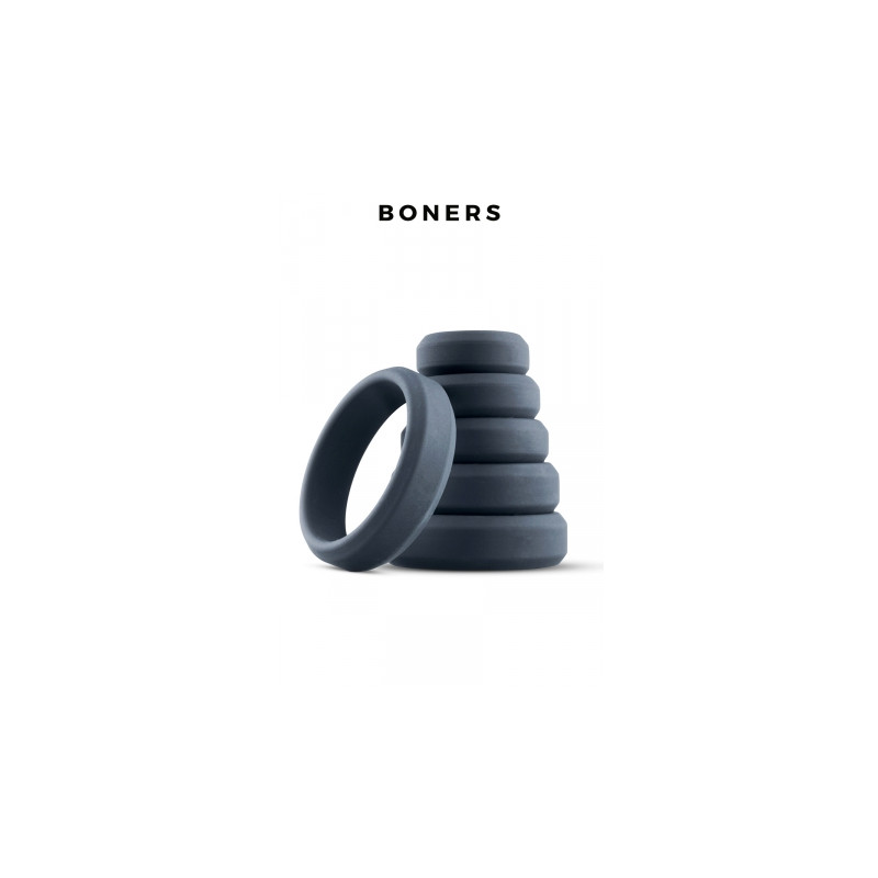 Set de 6 anneaux de pénis larges - Boners