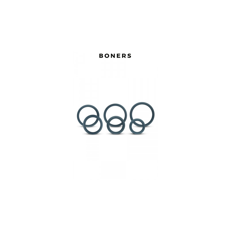 Set de 6 anneaux de pénis larges - Boners