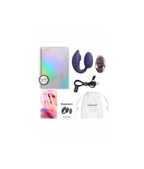 Double stimulateur Wonderlover violet - Love to Love