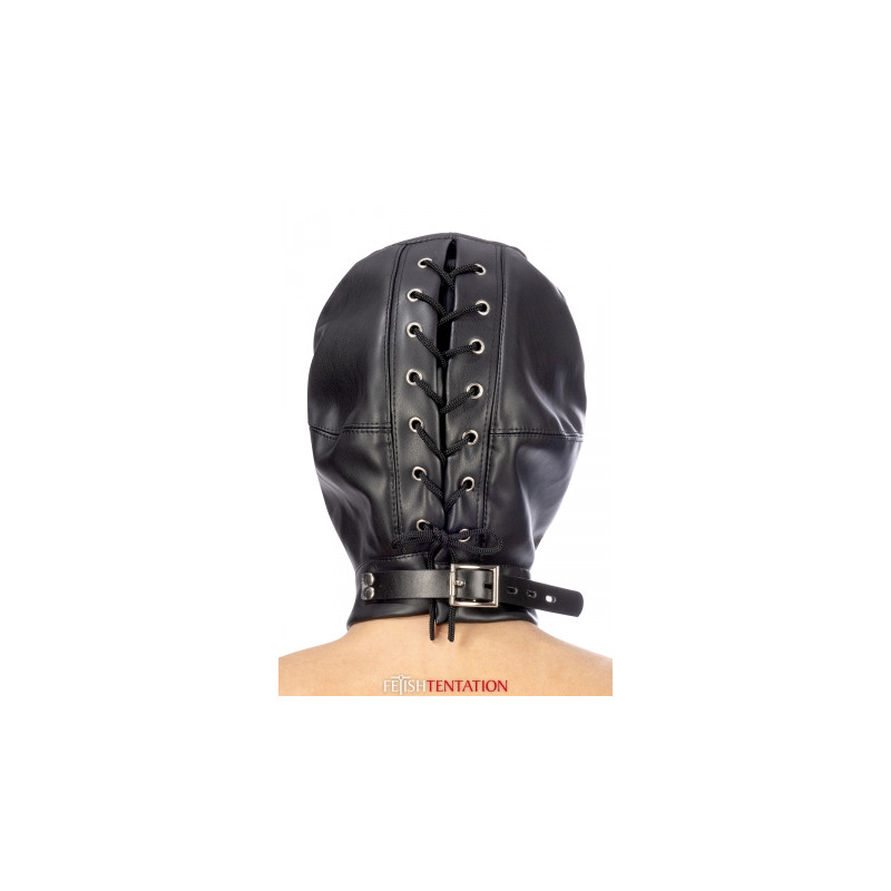 Cagoule BDSM fermée simili cuir - Fetish Tentation