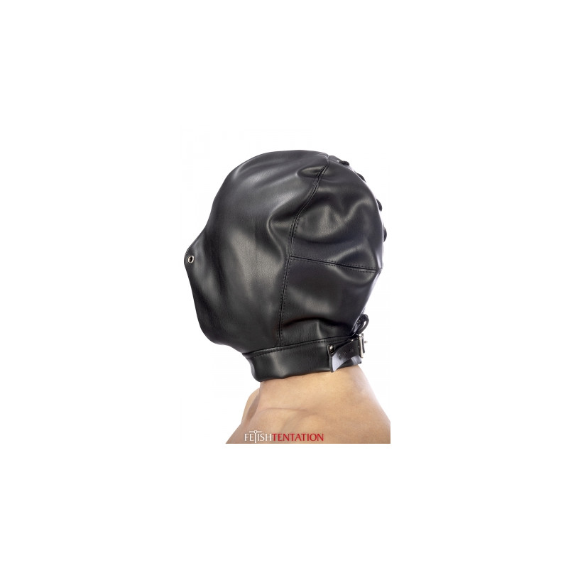 Cagoule BDSM fermée simili cuir - Fetish Tentation