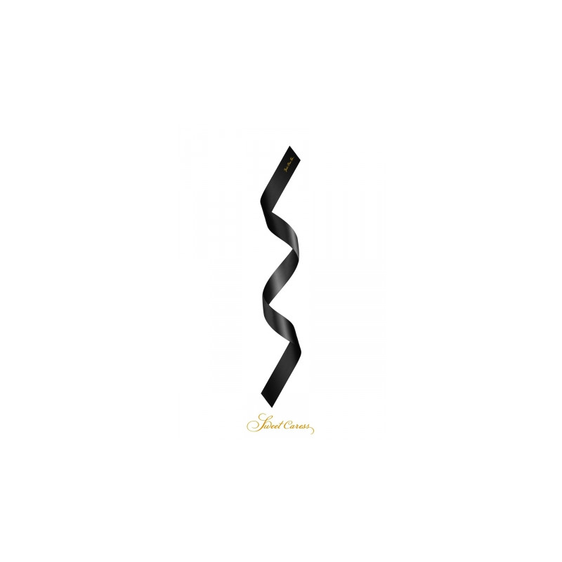 Bandeau BDSM satin noir - Sweet Caress