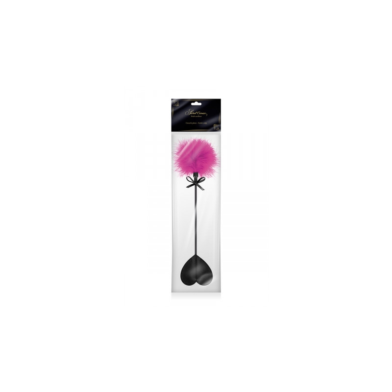 Tapette coeur avec pompon fuchsia - Sweet Caress
