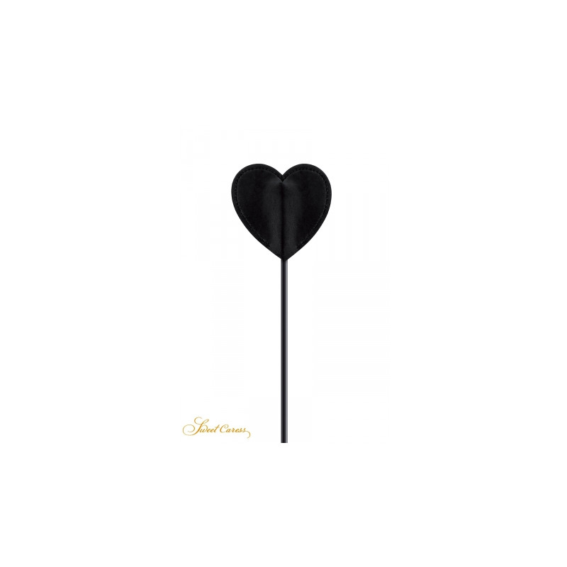 Tapette coeur avec pompon noir - Sweet Caress