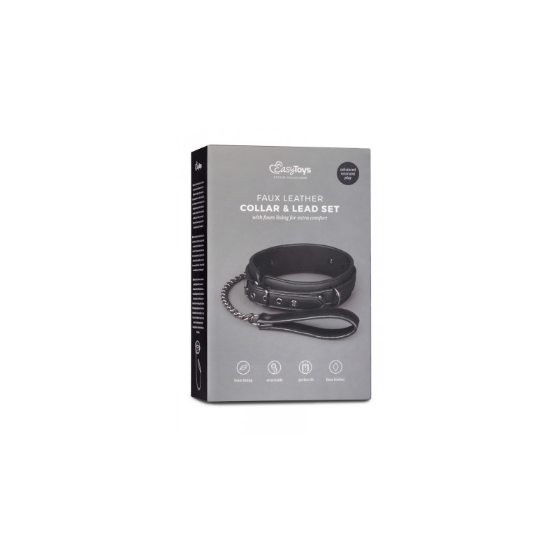 Collier fétichiste et laisse - Easytoys Fetish Collection