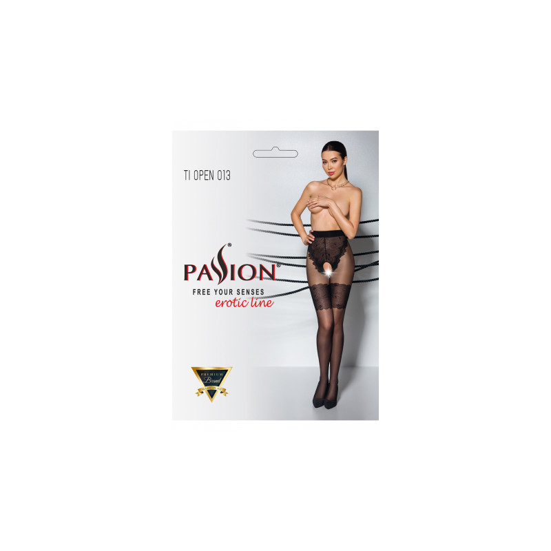 Collants ouverts TI013 20/40 deniers - noir