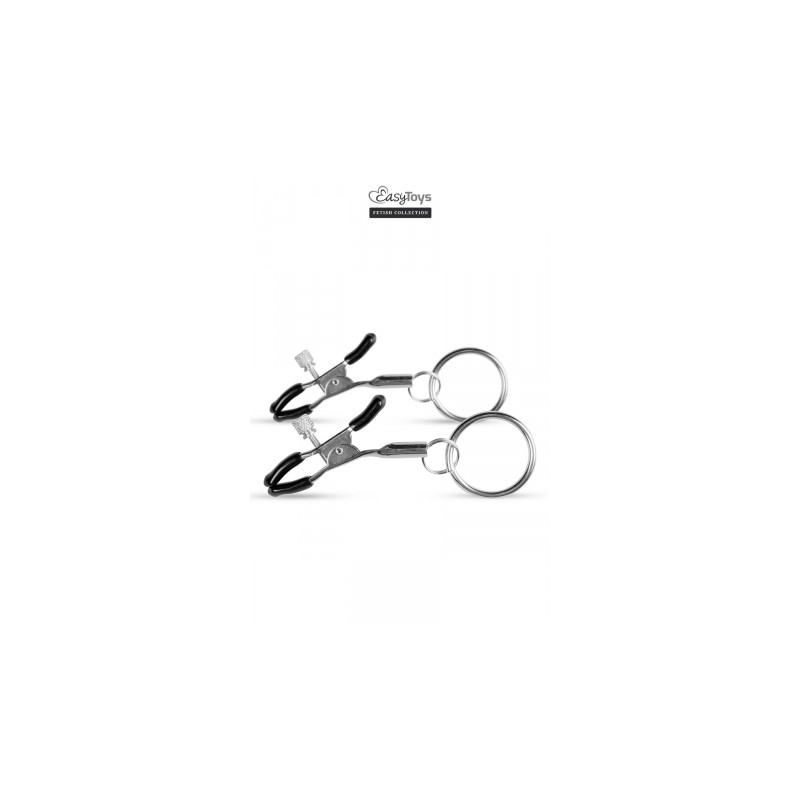 Pinces à tétons avec anneau - Easytoys Fetish Collection