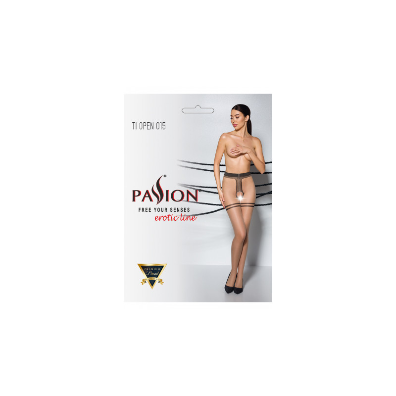 Collants ouverts TI015 20 deniers - beige