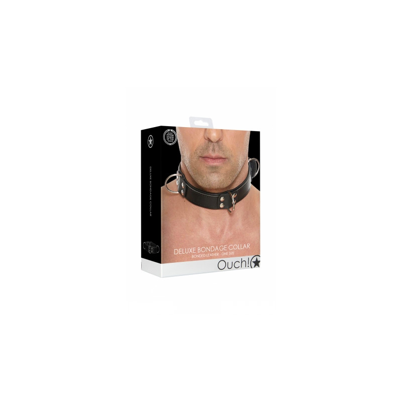 Collier Bondage Deluxe noir - Ouch!